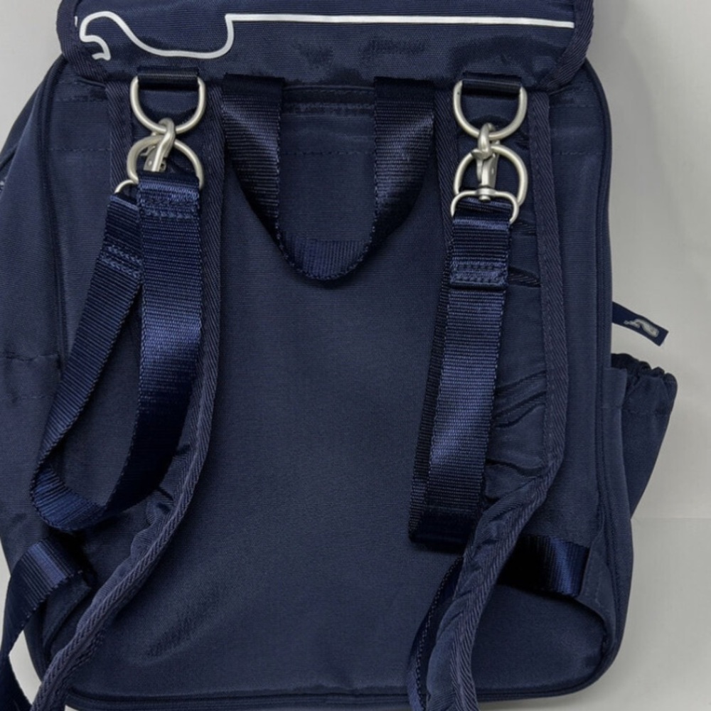 Preowned Vineyard Vines Backpack or Diaper Bag Navy Blue w Whale Logo Print